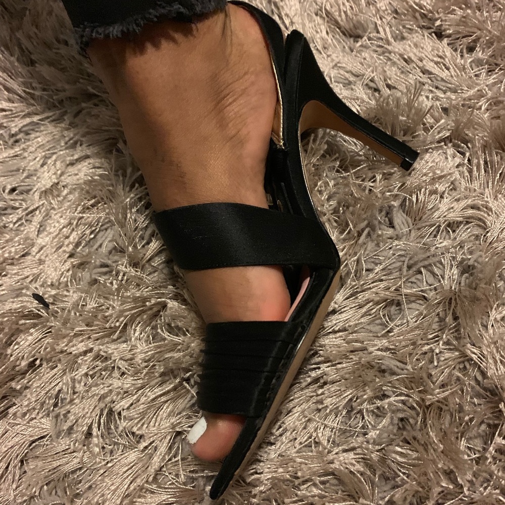 Black evening heels